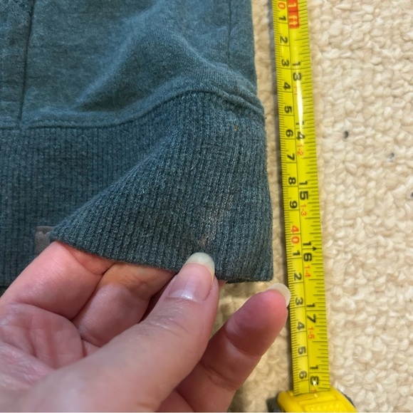 LL Bean Women's Bean's Cozy Camp Hoodie Spruce Heather Crossbars Size XS Teal - Picture 12 of 13